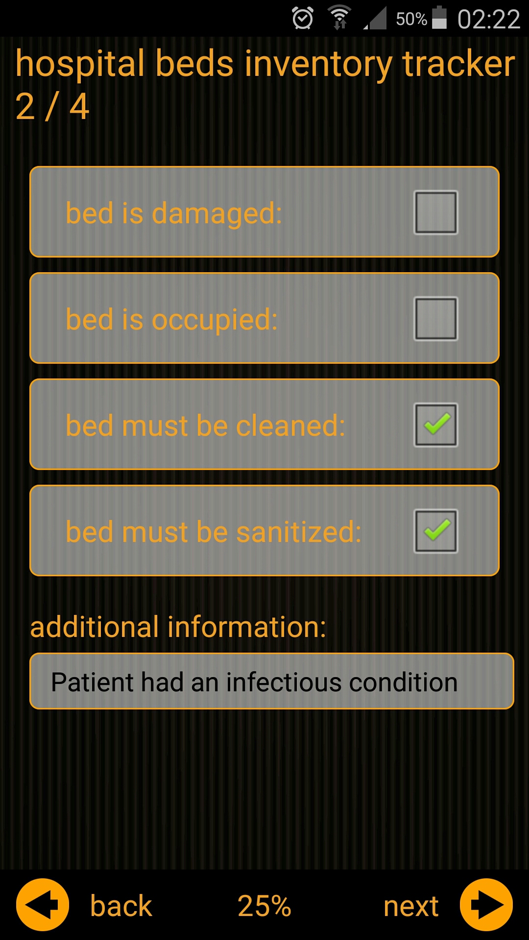 hospital bed inventory tracker keep record of beds android app