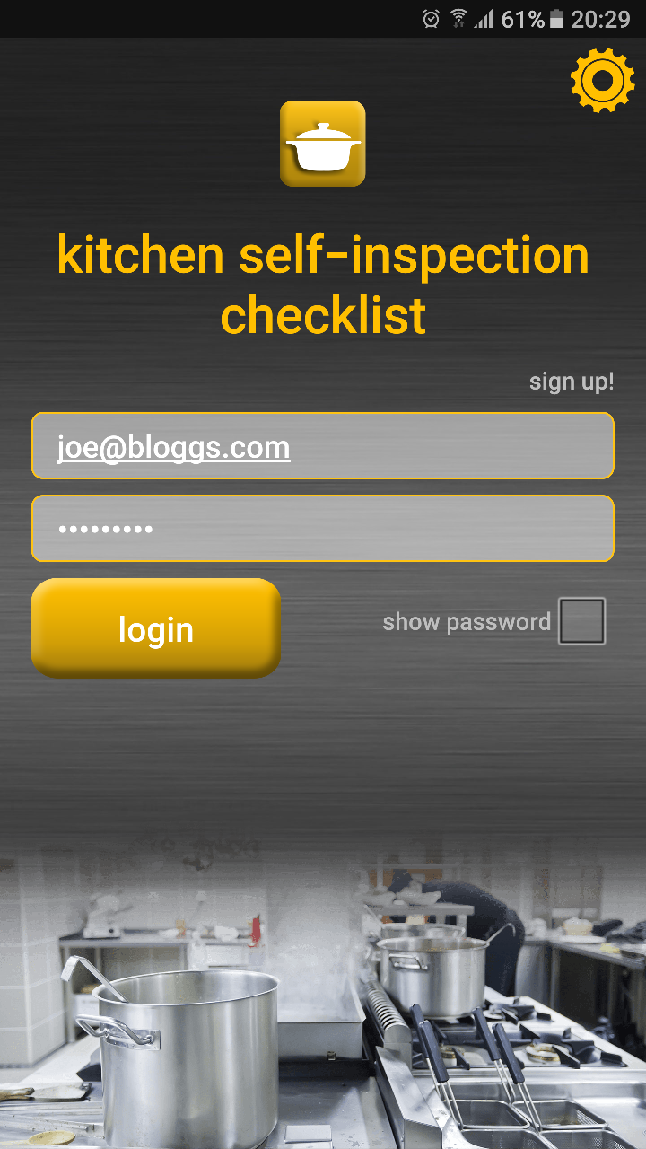 Kitchen Self Inspection Checklist Hygiene control Android App