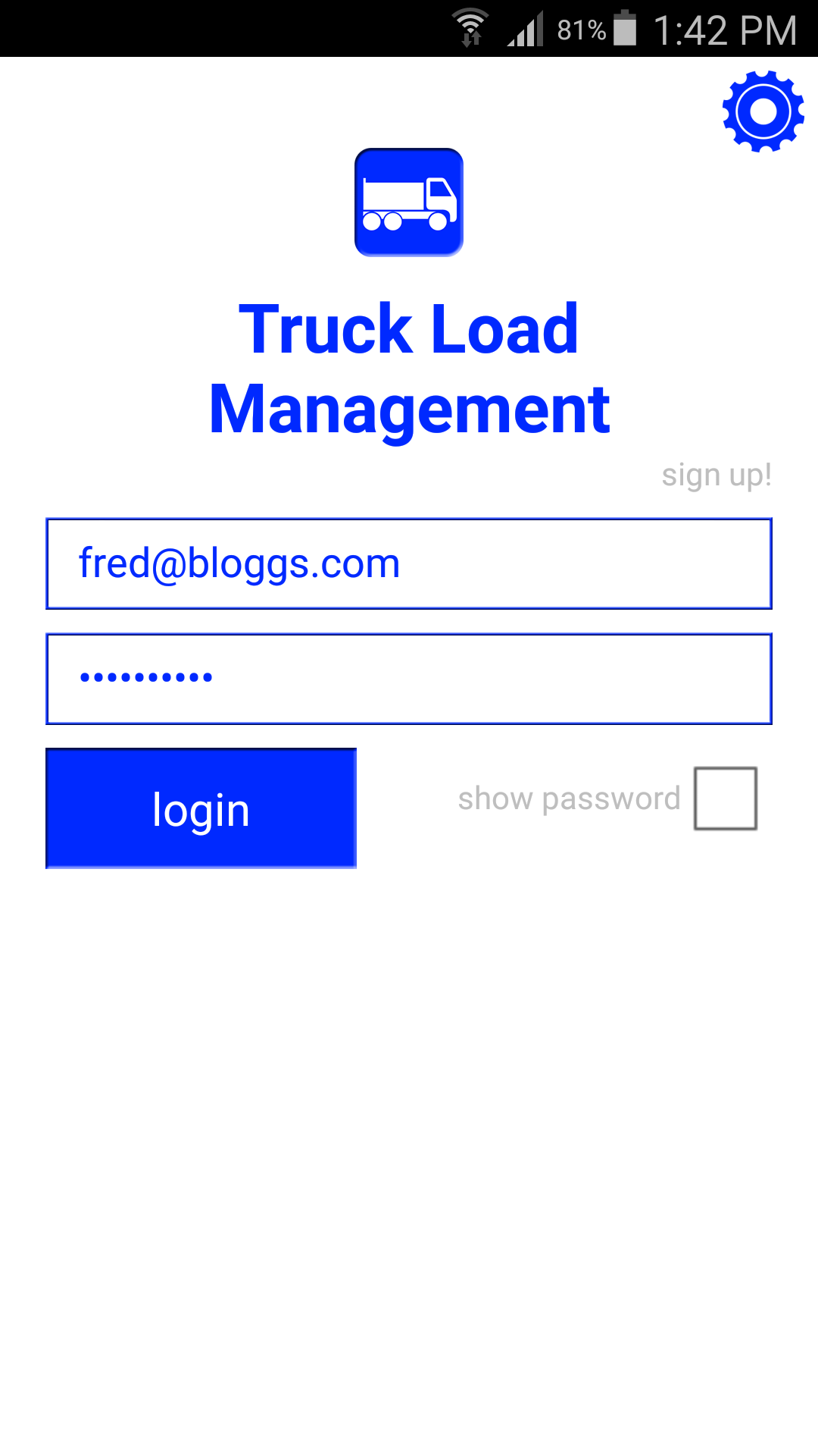Truck Load Management Managing and locating trucks in real time
